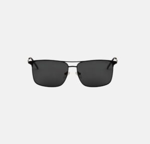 Men Black Metal Rectangular, UV Protected Thug Life Sunglasses