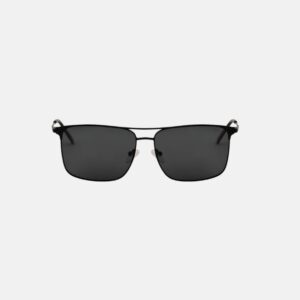 Men Black Metal Rectangular, UV Protected Thug Life Sunglasses