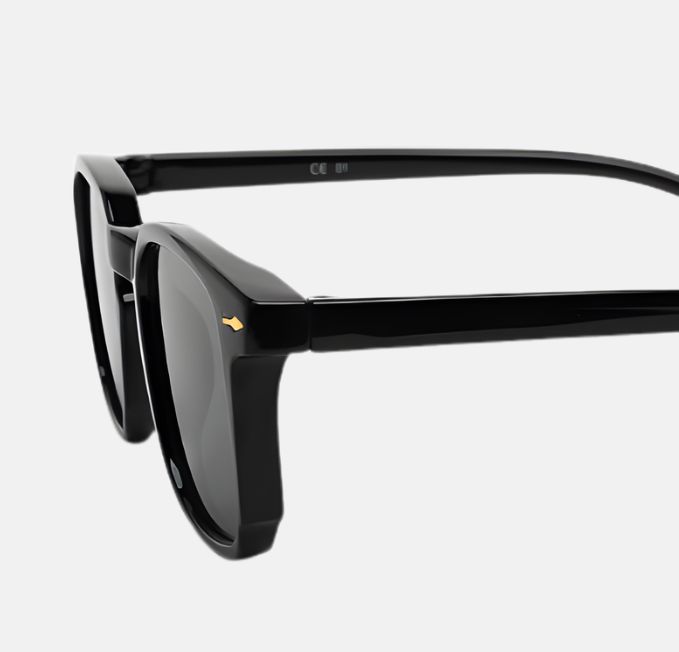 Unisex Black Square Sunglasses - Image 2
